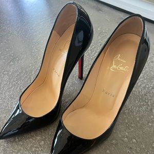 Christian Louboutin pigalle 120MM Black Patent Size 39